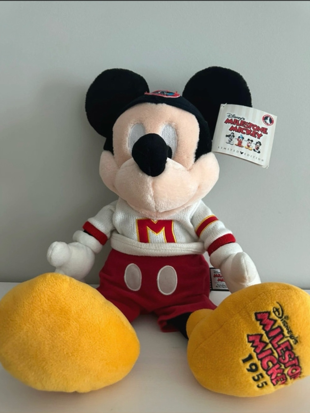 Disney Plush Milestone Mickey 1955 Mouseketeer, Collectors Ltd Edition